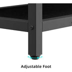 Appendiabiti Panca Scarpiera 183 cm di Altezza, Scarpiera da Ingresso con Scaffale Contenitore e Ganci, Mobiletto Industriale Rimovibile con Cornice in Metallo per la Casa