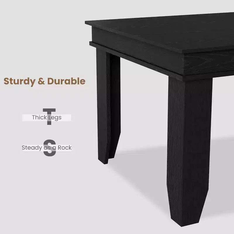 Dining Table for 6-8 People, 71 Long Brown Kitchen Tables with Wooden Sturdy Frame, 6 Ft Large Rectangular Dinner Table for Living Room Dining Room