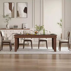 Dining Table for 6-8 People, 71 Long Brown Kitchen Tables with Wooden Sturdy Frame, 6 Ft Large Rectangular Dinner Table for Living Room Dining Room