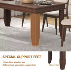 Dining Table for 6-8 People, 71 Long Brown Kitchen Tables with Wooden Sturdy Frame, 6 Ft Large Rectangular Dinner Table for Living Room Dining Room