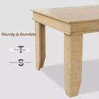 Dining Table for 6-8 People, 71 Long Brown Kitchen Tables with Wooden Sturdy Frame, 6 Ft Large Rectangular Dinner Table for Living Room Dining Room