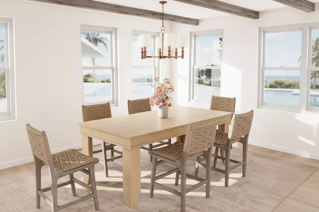 Dining Table for 6-8 People, 71 Long Brown Kitchen Tables with Wooden Sturdy Frame, 6 Ft Large Rectangular Dinner Table for Living Room Dining Room