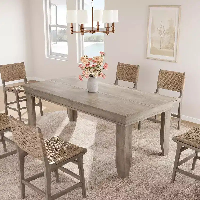 Dining Table for 6-8 People, 71 Long Brown Kitchen Tables with Wooden Sturdy Frame, 6 Ft Large Rectangular Dinner Table for Living Room Dining Room