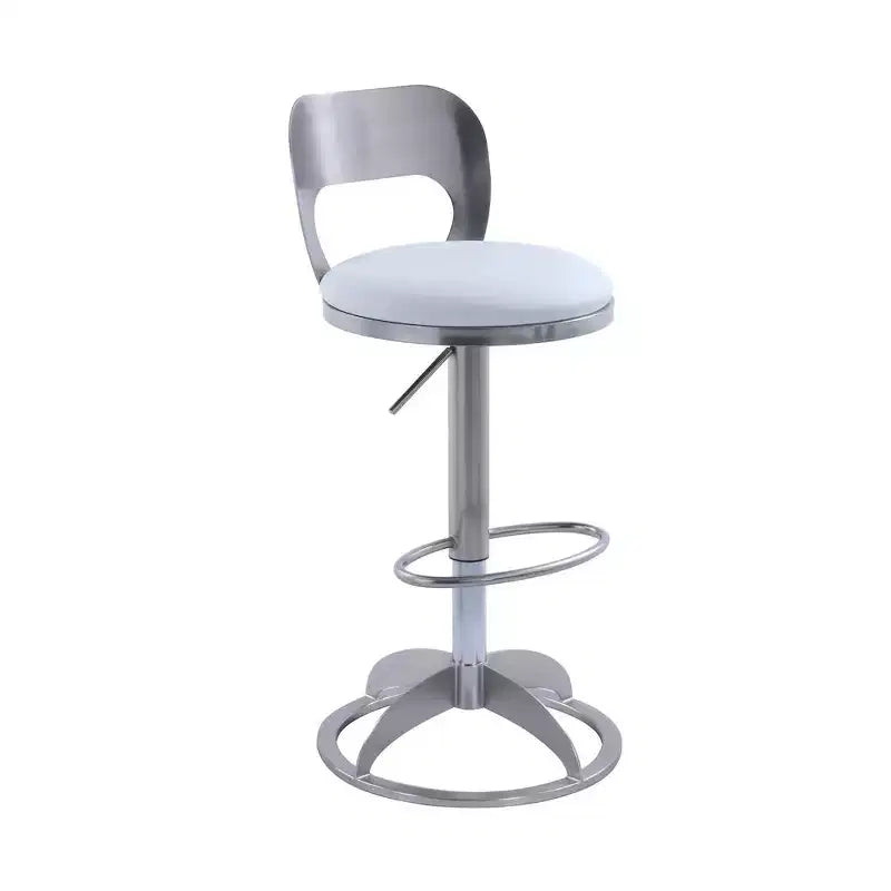 Chintaly Imports,Oval Metal-Back Adjustable Height Stool
