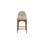 Sgabello in ciniglia beige Waldorf