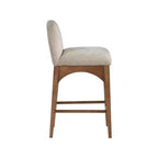 Sgabello in ciniglia beige Waldorf
