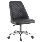 Sedia da ufficio ergonomica con altezza regolabile, sedia da computer imbottita con seduta e schienale imbottiti, sedia a croce per studio, grigia