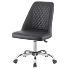 Sedia da ufficio ergonomica con altezza regolabile, sedia da computer imbottita con seduta e schienale imbottiti, sedia a croce per studio, grigia