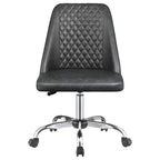 Sedia da ufficio ergonomica con altezza regolabile, sedia da computer imbottita con seduta e schienale imbottiti, sedia a croce per studio, grigia