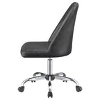 Sedia da ufficio ergonomica con altezza regolabile, sedia da computer imbottita con seduta e schienale imbottiti, sedia a croce per studio, grigia