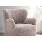 Suncook Modern Upholstered Accent Chair with Curved Back and Ball Feet