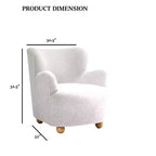 Suncook Modern Upholstered Accent Chair with Curved Back and Ball Feet