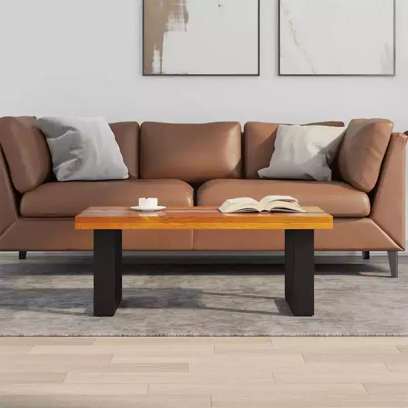 Coffee Table Multicolour Solid teak and mango wood with clear resin