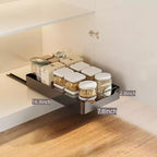 Organizzatore Estraibile per Armadio con Pellicola Adesiva, Ripiani Contenitori Estraibili Resistenti per Dispensa Cucina, Nessuna Perforazione Richiesta