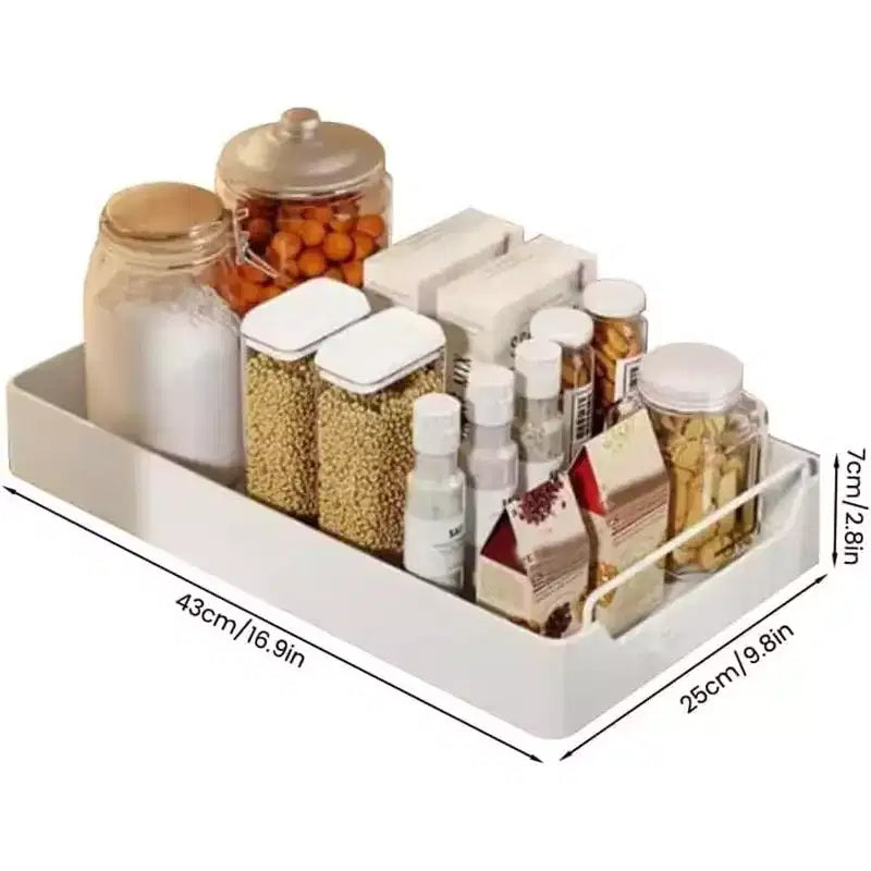Organizzatore Estraibile per Armadio con Pellicola Adesiva, Ripiani Contenitori Estraibili Resistenti per Dispensa Cucina, Nessuna Perforazione Richiesta
