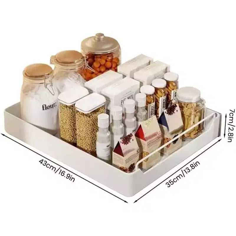 Organizzatore Estraibile per Armadio con Pellicola Adesiva, Ripiani Contenitori Estraibili Resistenti per Dispensa Cucina, Nessuna Perforazione Richiesta