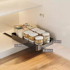 Organizzatore Estraibile per Armadio con Pellicola Adesiva, Ripiani Contenitori Estraibili Resistenti per Dispensa Cucina, Nessuna Perforazione Richiesta