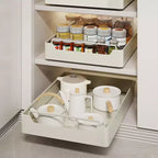 Organizzatore Estraibile per Armadio con Pellicola Adesiva, Ripiani Contenitori Estraibili Resistenti per Dispensa Cucina, Nessuna Perforazione Richiesta
