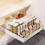 Organizzatore Estraibile per Armadio con Pellicola Adesiva, Ripiani Contenitori Estraibili Resistenti per Dispensa Cucina, Nessuna Perforazione Richiesta