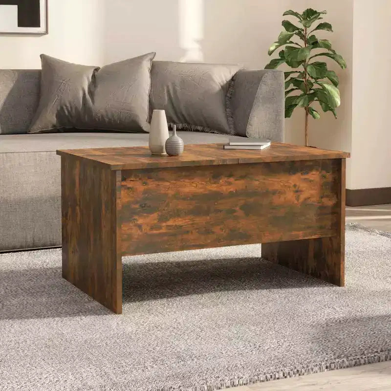 Coffee Table Smoked Oak Engineered Wood Medium
