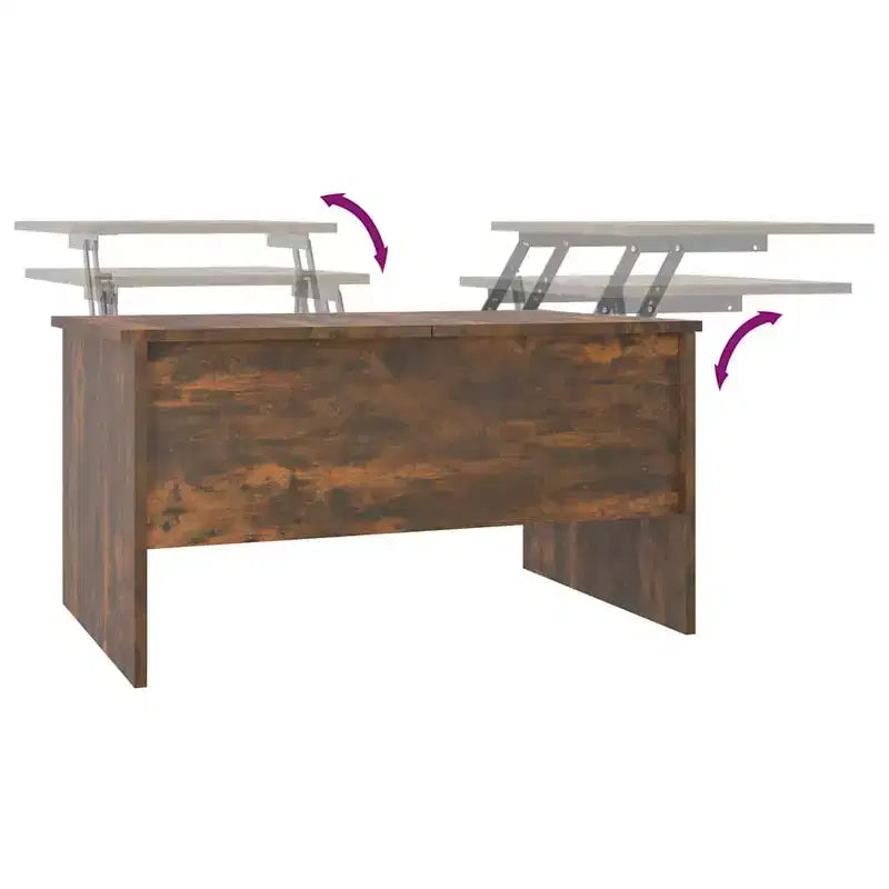 Coffee Table Smoked Oak Engineered Wood Medium