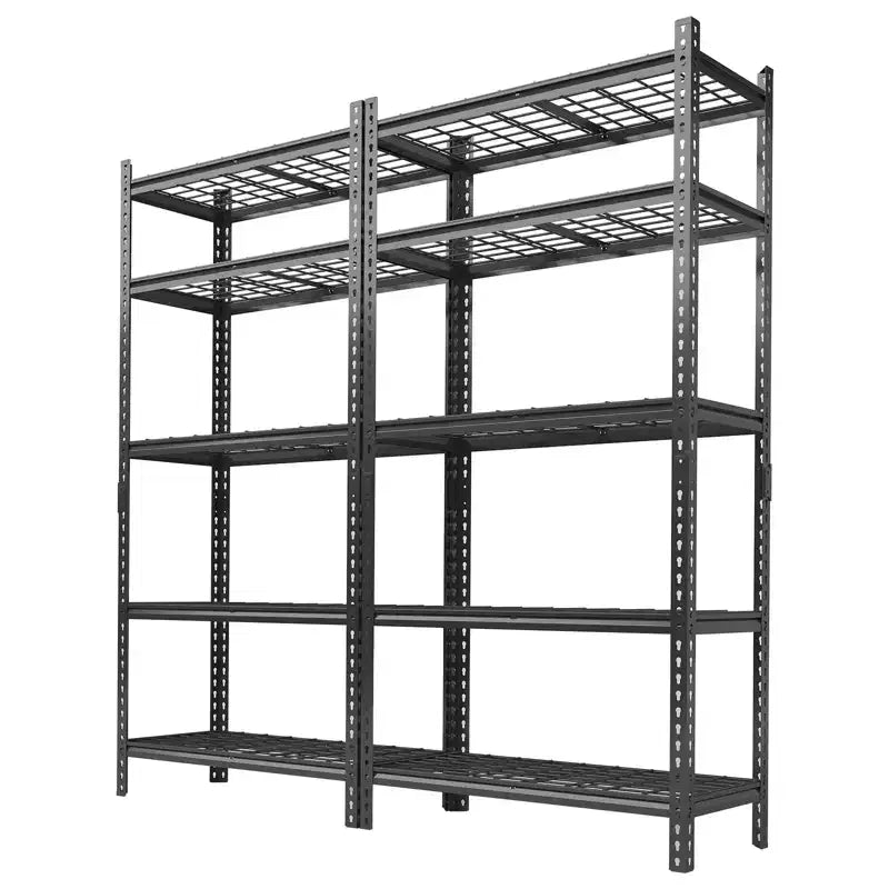 Scaffalatura da garage 2200 libbre Scaffali portaoggetti Scaffalatura metallica regolabile Scaffali metallici a 5 ripiani per garage, cucina, dispensa