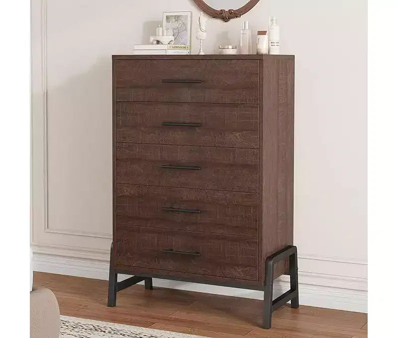 CuisinSmart 6 Dresser for Bedroom, Freestanding Tall Drawer Dresser with Storage, Wooden Closet Storage Chest for Bedroom Living Room