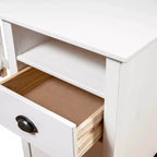 Desk White Solid Pine Wood Standard Desk Rectangular Rustic