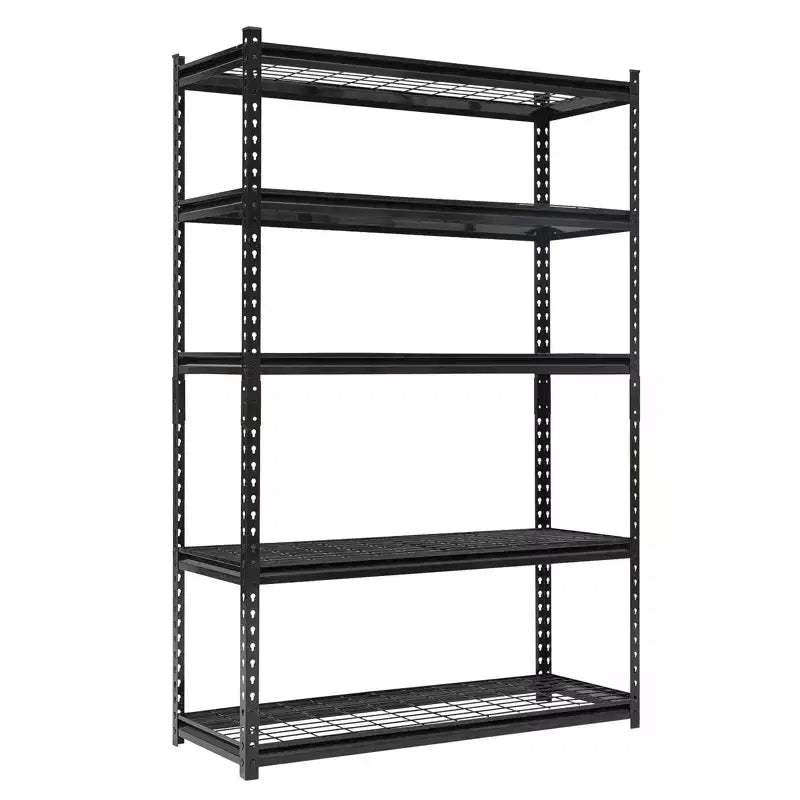Heavy Duty 5-Tier Metal Shelf, 2200 lb Capacity  Adjustable Industrial Rack 47 W x 18 D x 72 H  Garage, Basement, Kitchen
