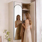 Specchio a figura intera da appendere alla porta 47x14, specchio da parete con cornice in alluminio salvaspazio per camera da letto, soggiorno, ingressi