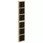 Divisorio Paravento a 4 Pannelli Legno Massello Paulownia Marrone e Nero