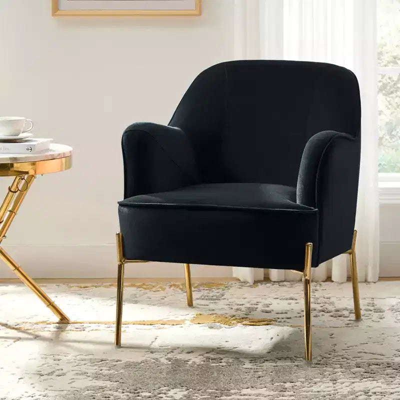 Odo Upholstered Accent Chair Velvet Comfy Living Room Arm Chair | Karat Home