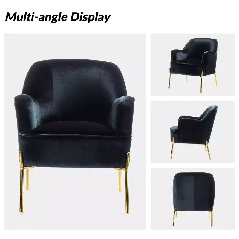 Odo Upholstered Accent Chair Velvet Comfy Living Room Arm Chair | Karat Home