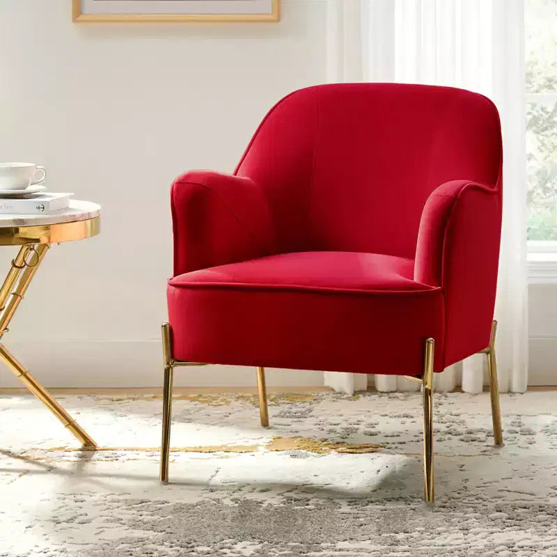 Poltrona d'accento imbottita Odo in velluto comoda per salotto | Karat Home
